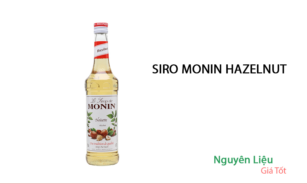 Siro Monin Hazelnut chai 700ml dùng cho đồ uống