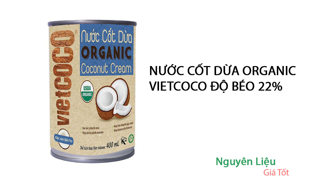 Nước Cốt Dừa Organic Vietcoco - Nguyên Liệu Giá Tốt