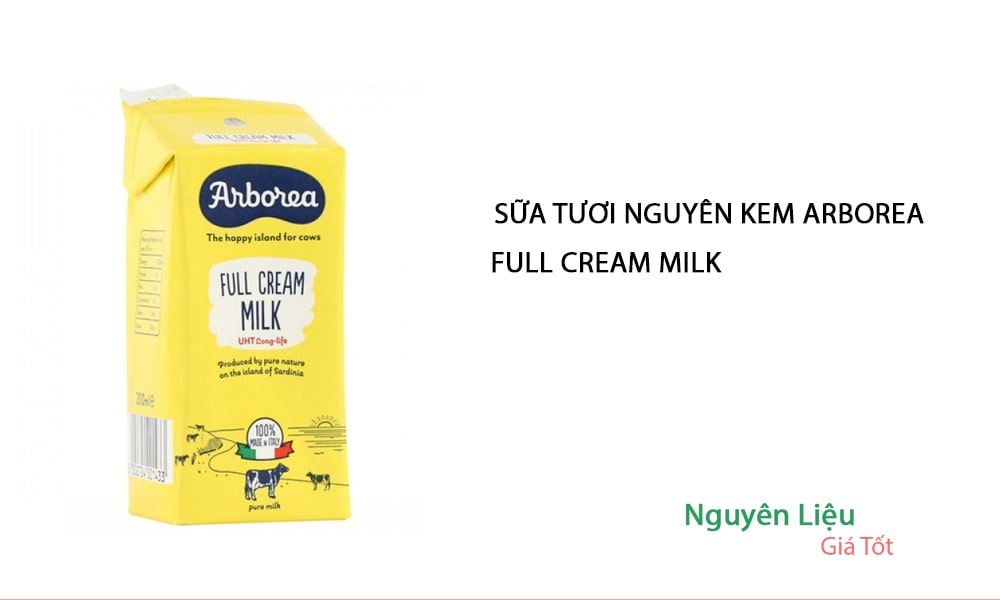 sữa tươi nguyên kem arborea hộp 200ml