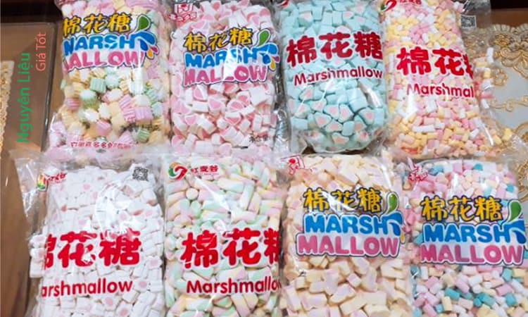 Các loại kẹo dẻo Marshmallow nhiều màu